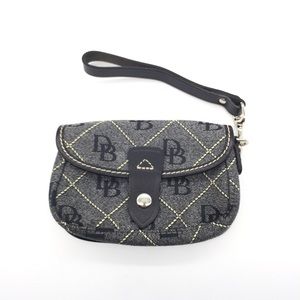 Dooney & Bourke Black and Gray Wristlet